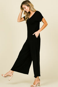 X MARKS THE SPOT POCKETED JUMPSUIT