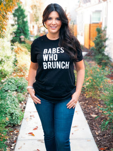 BABES THAT BRUNCH DISTRESSED TEE