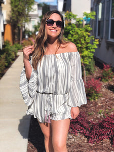 LA BREE OFF THE SHOULDER ROMPER