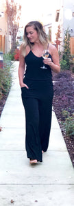 POCKETED SWEETHEART TANK JUMPSUIT