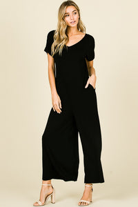 X MARKS THE SPOT POCKETED JUMPSUIT