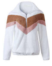 WARM AND FUZZY FEELING ZIPPER PULLOVER
